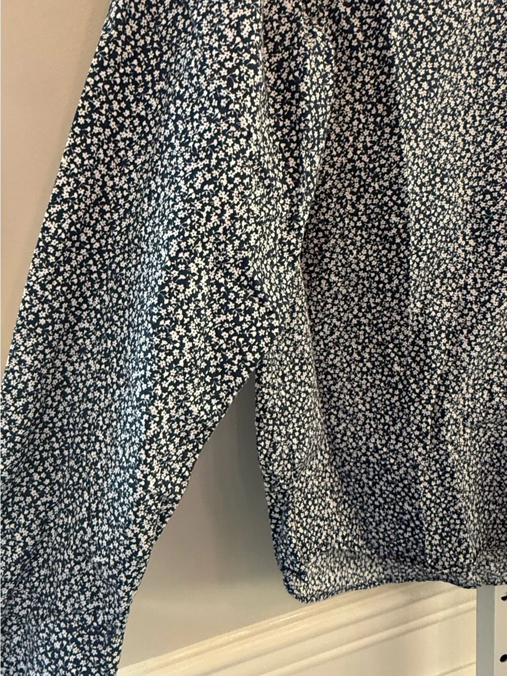 J.Crew Men's Blue Floral Button-Down Shirt Ditsy Print Size L
